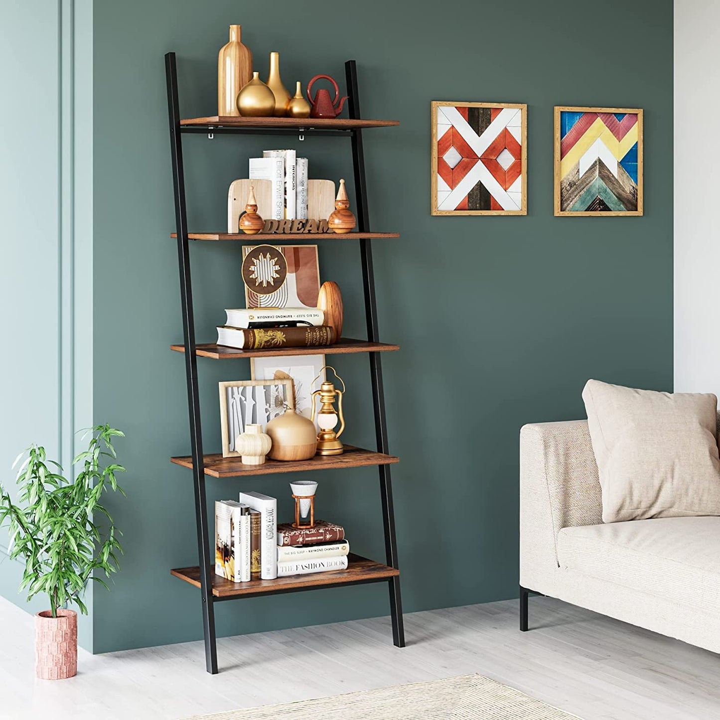 Homfa 5 Tier Ladder Shelf