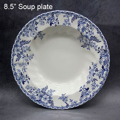 Blue And White Elegant Dinner Set