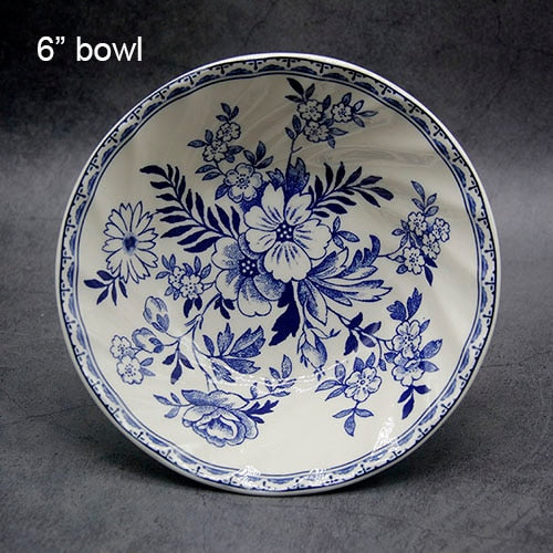 Blue And White Elegant Dinner Set