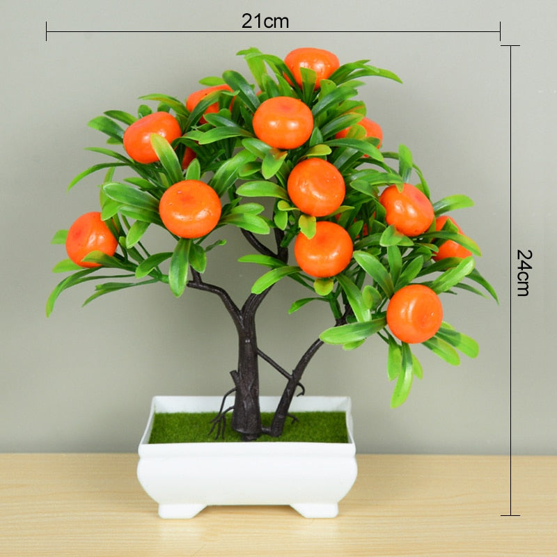 Bonsai Small Tree & Flower Potted Ornament