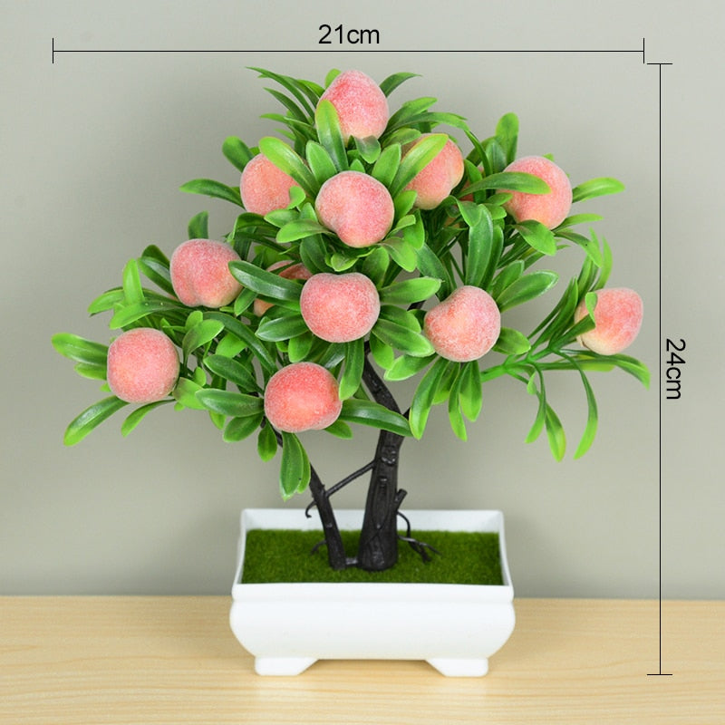 Bonsai Small Tree & Flower Potted Ornament