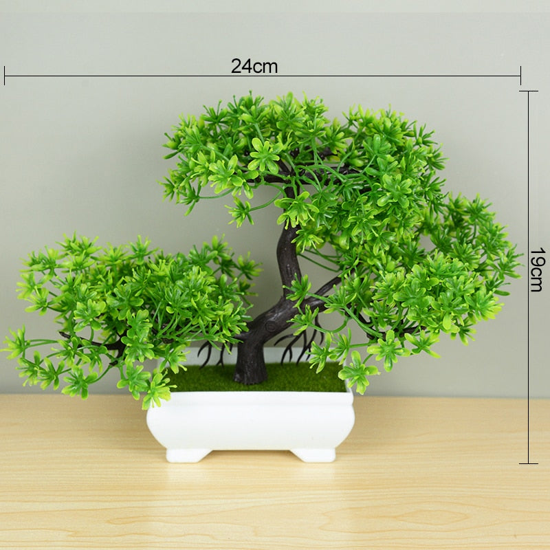 Bonsai Small Tree & Flower Potted Ornament