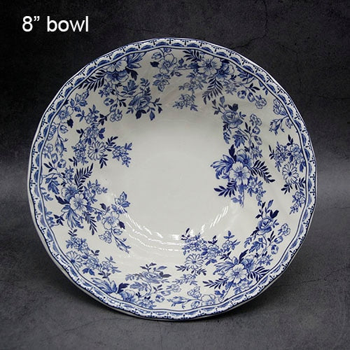 Blue And White Elegant Dinner Set