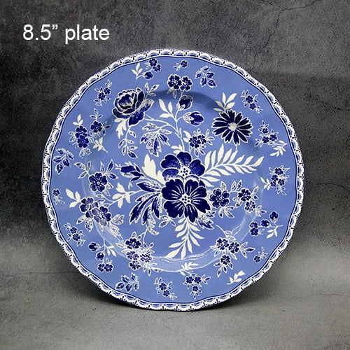 Blue And White Elegant Dinner Set