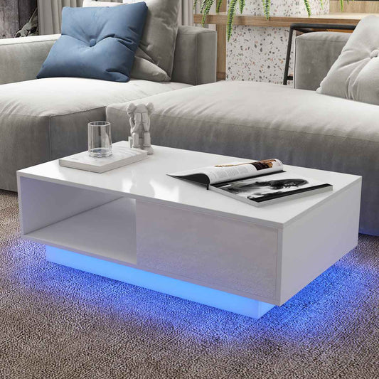 High Gloss Coffee Table with LED under lights