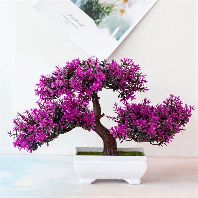 Bonsai Small Tree & Flower Potted Ornament