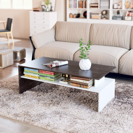 HOMFA 2 Tier Coffee Table and End Side Table