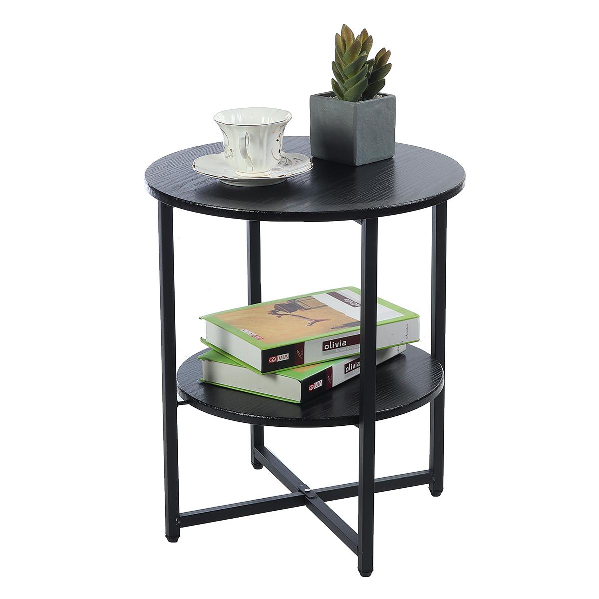 Nordic Simple Wood Double-Layer Small Tea Table