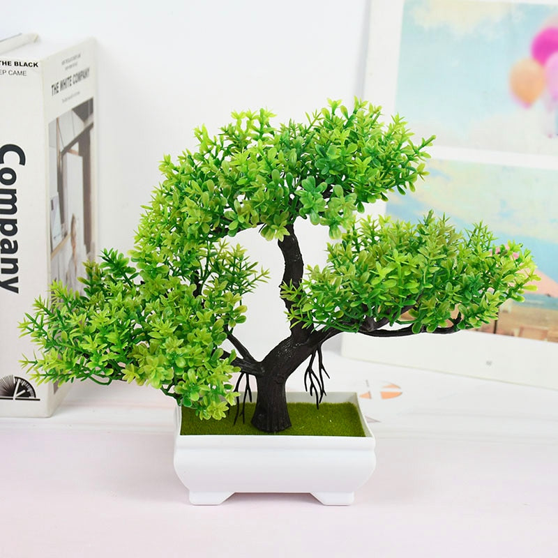 Bonsai Small Tree & Flower Potted Ornament