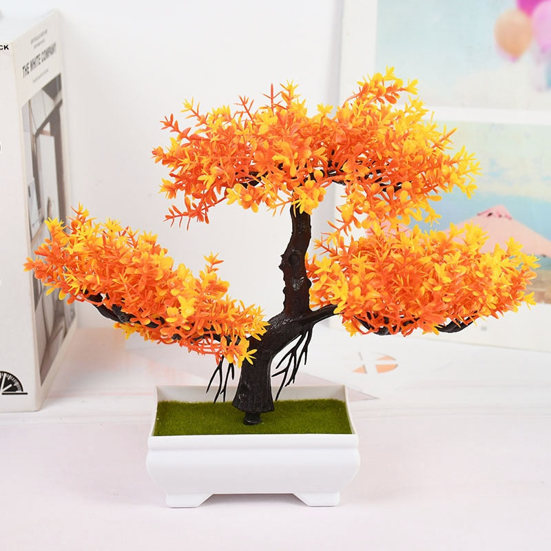 Bonsai Small Tree & Flower Potted Ornament