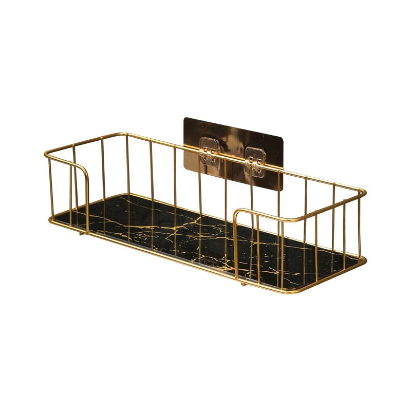 Gold Bathroom Storage & Rack Organizer