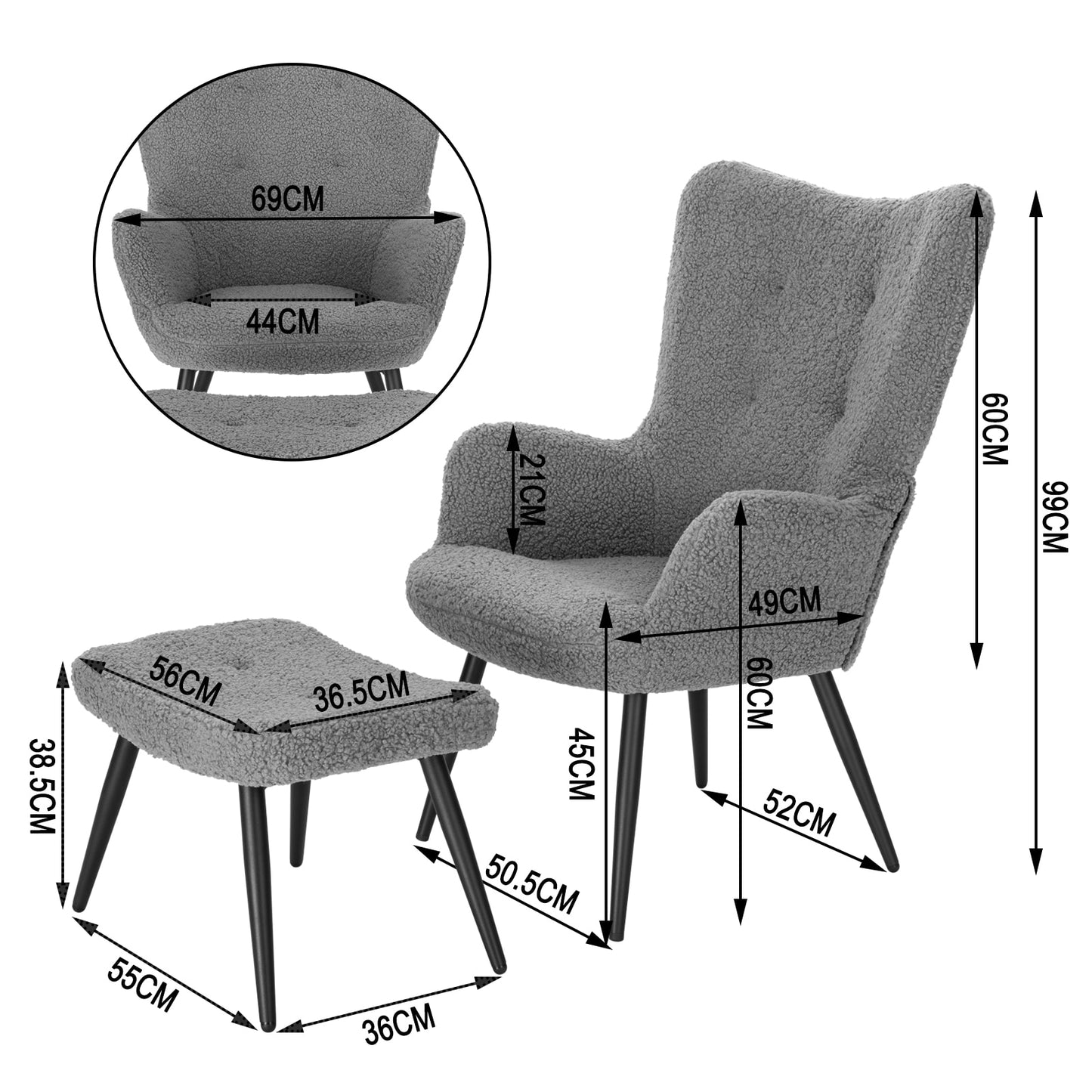 WOLTU Lounge Chair Recliner